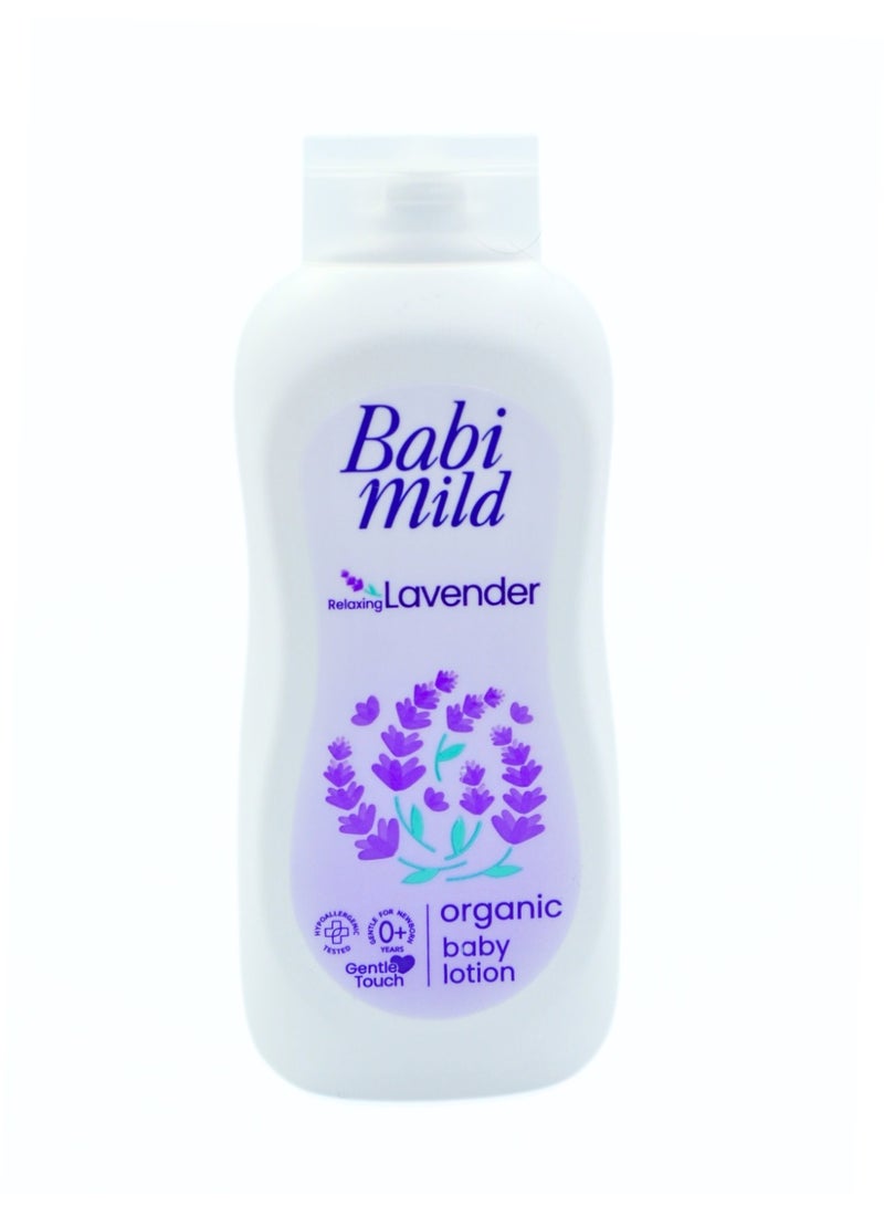 Babi Mild Relaxing Lavender Organic Baby Lotion – Gentle Touch Moisturizing Care for Soft & Calm Baby Skin (0+ Months)180ml